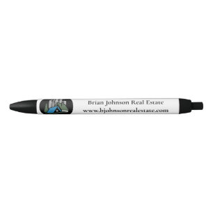 Custom Real Estate Company Business Cards supplies Black Ink Pen