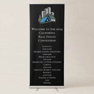 Custom Real Estate Company Business Cards supplies Retractable Banner