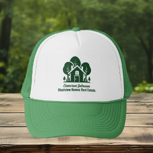 Custom Real Estate Company Forest Green Realtor Trucker Hat