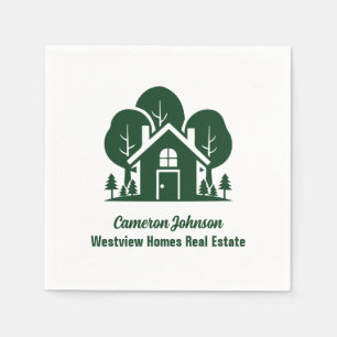 Custom Real Estate Company Forest Open House Napkin