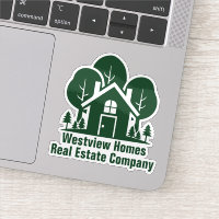 Custom Real Estate Company Green House Laptop