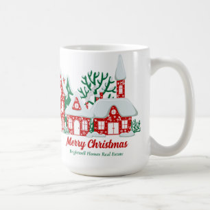 Custom Real Estate Company Merry Christmas Coffee Mug