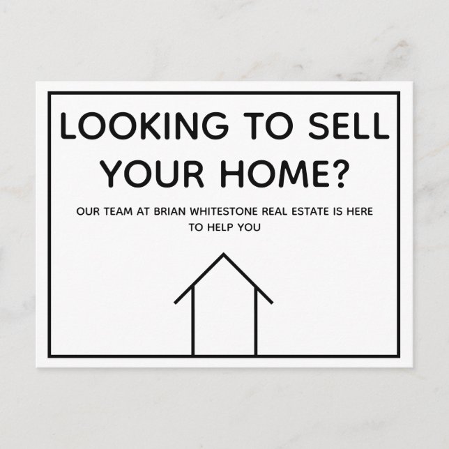 Custom Real Estate Company Minimalist Marketing Postcard (Front)