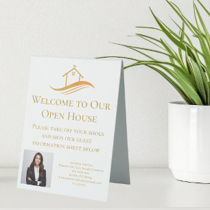 Custom Real Estate Company Open House Gold