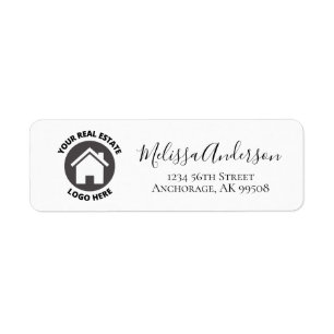 Custom Real Estate Logo Professional Address Label