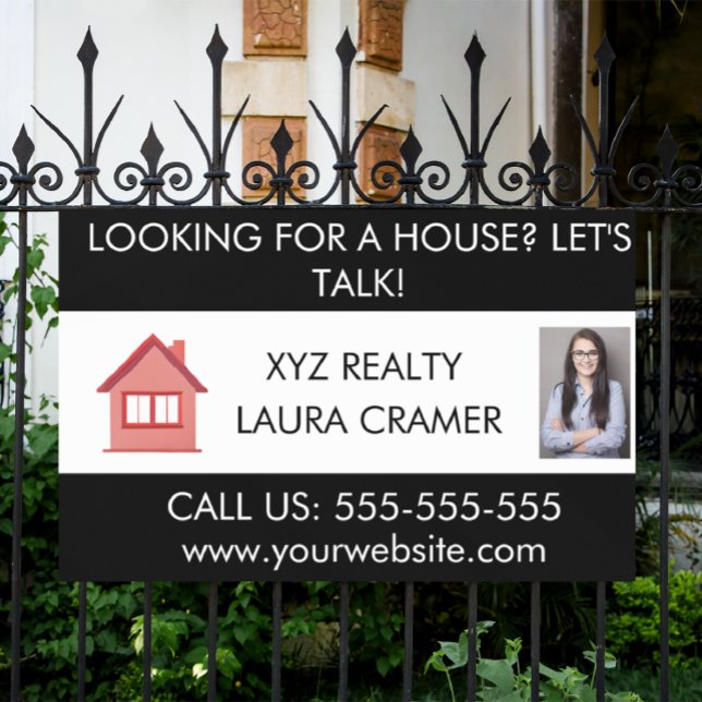 Custom Real Estate Logo Promotional Marketing Banner (real estate company banner)