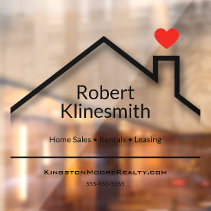 Custom Real Estate Office Window Cling