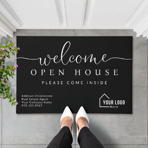 Custom Real Estate Welcome Open House  Doormat