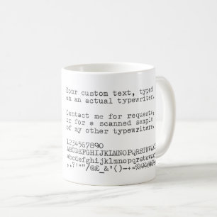 Custom Real Typewriter 1935 Olympia Progress Coffee Mug