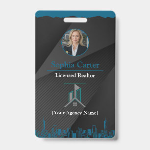 Custom Realtor Employee ID Card Badge With Photo 