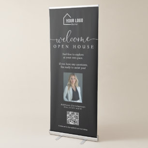 Custom Realtor Logo Photo Open House Retractable Banner