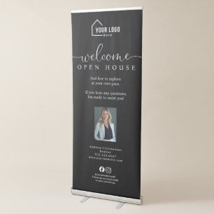 Custom Realtor Logo Photo Open House Retractable Banner