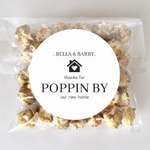 Custom Realtor Open House Housewarming Party Favou Rectangular Sticker