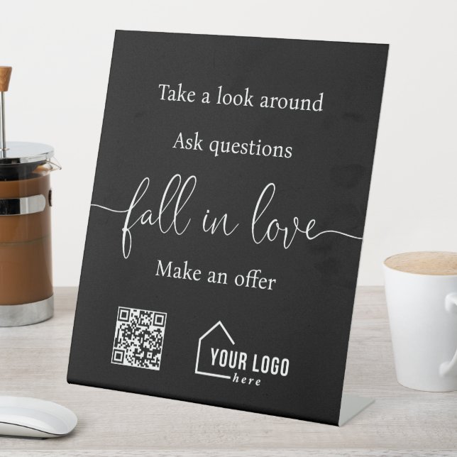 Custom Realtor Open House Pedestal Sign (In SItu)