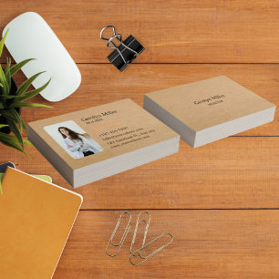Custom Realtor Photo & Gold Key Kraft Business Card