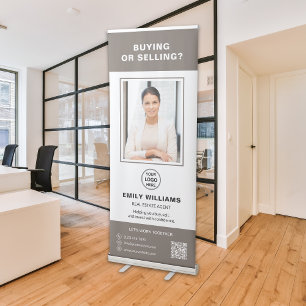 Custom Realtor Photo Logo Real Estate Agent Retractable Banner