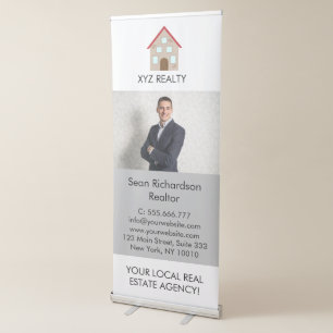 Custom Realtor Photo Logo Roll-Up Retractable Banner