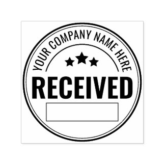 Custom Received Business Self Inking Rubber Stamp