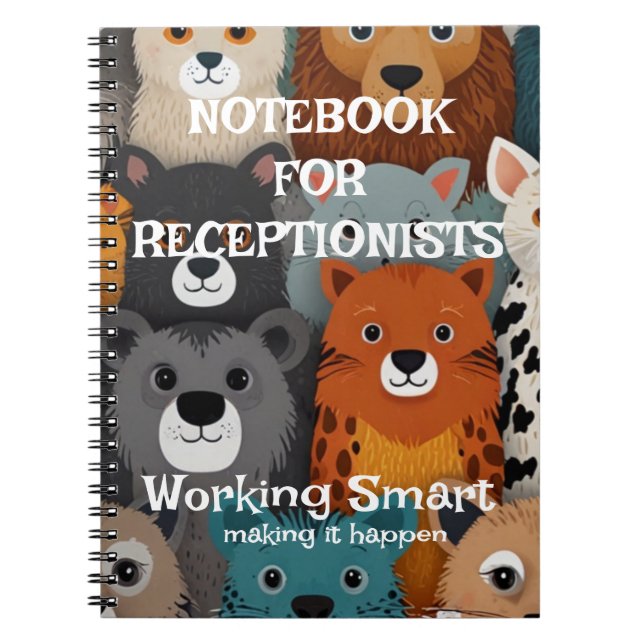 Custom Receptionist  Notebook (Front)