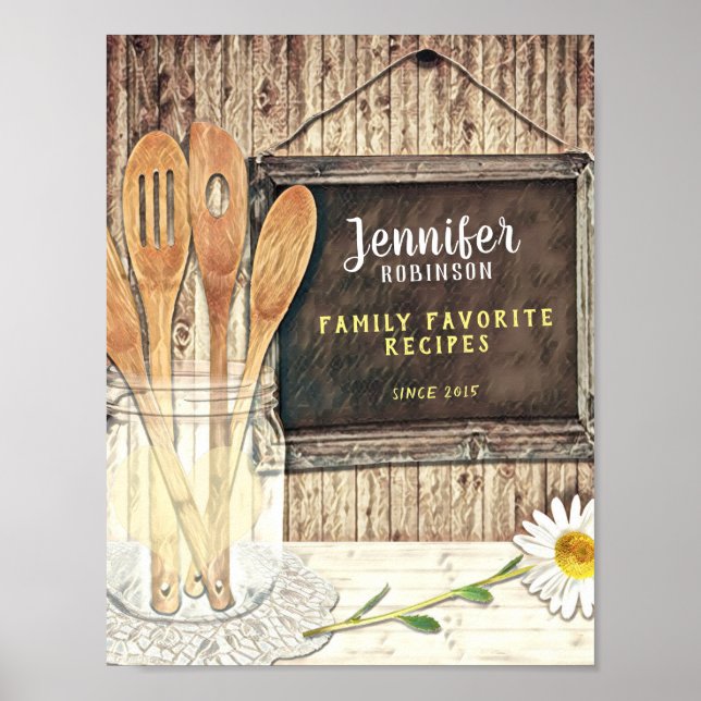 Custom Recipe Binder Front Insert Poster (Front)