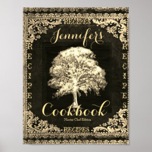 Custom Recipe Binder Front Insert Poster