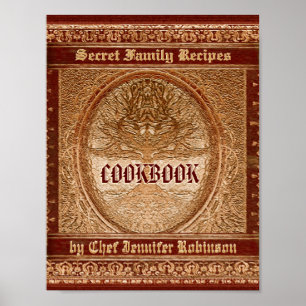 Custom Recipe Binder Front  Poster