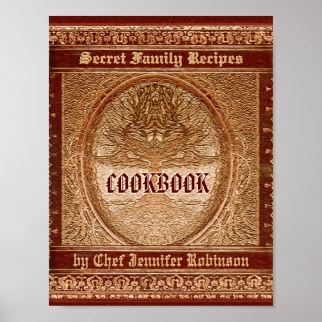 Custom Recipe Binder Front  Poster (Front)