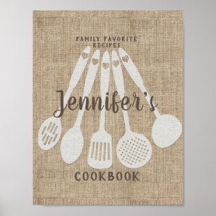 Custom Recipe Binder Front  Poster