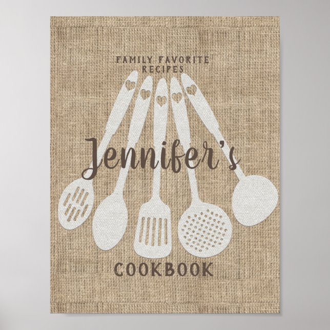 Custom Recipe Binder Front  Poster (Front)