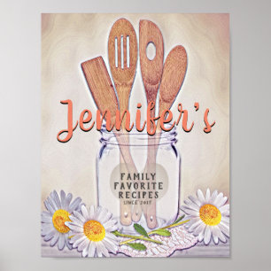 Custom Recipe Binder Front  Poster