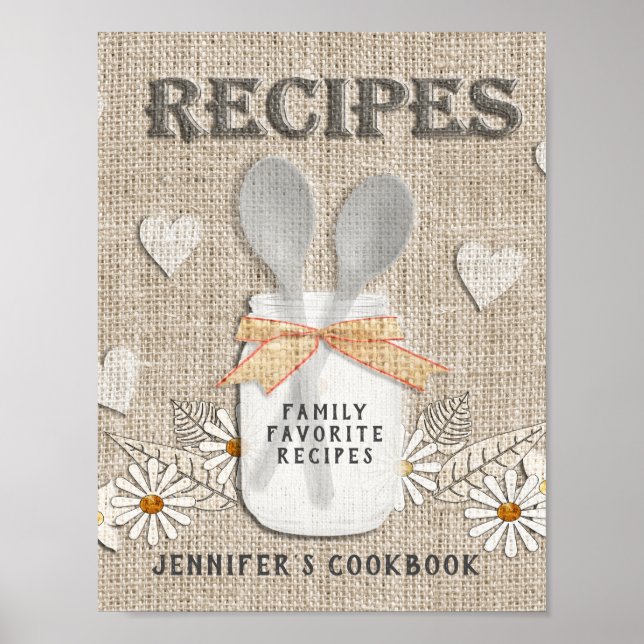 Custom Recipe Binder Front  Poster (Front)