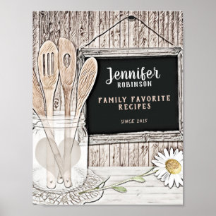 Custom Recipe Binder Front  Poster