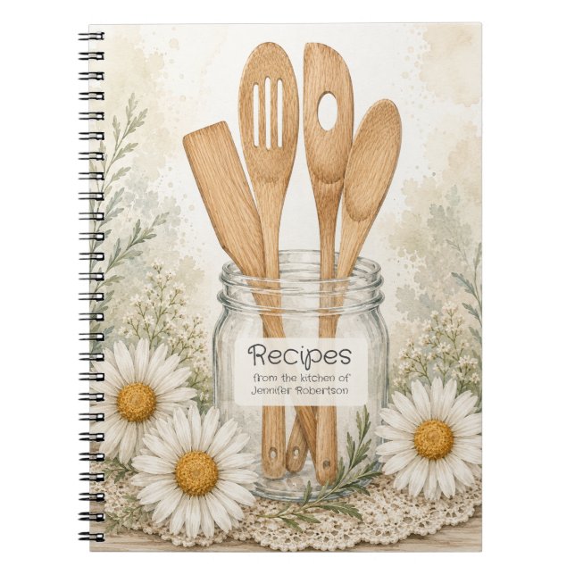 Custom Recipe Cookbook Notebook (Front)