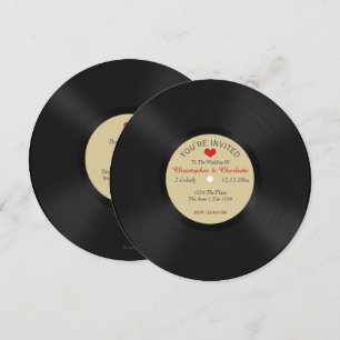 Custom Record Album Novelty Wedding Invitation