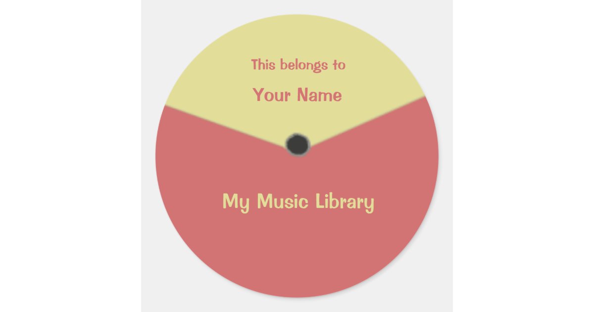 Custom Record Label Centre Label Sticker | Zazzle.co.uk