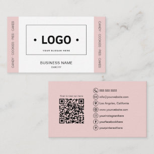 Custom Rectagular Logo Bakery Business Card