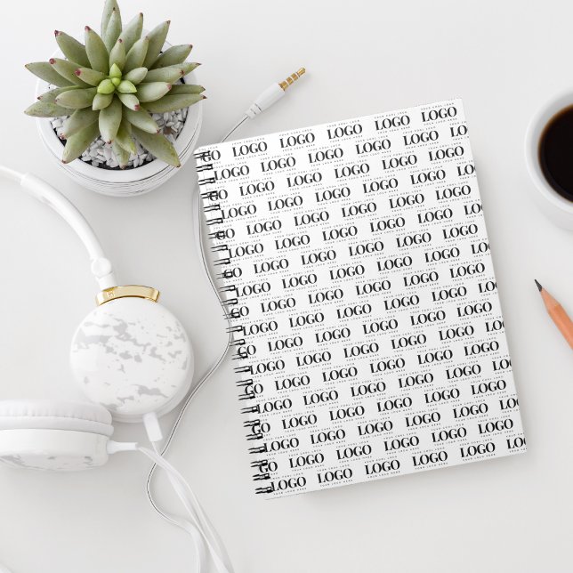 Custom Rectangle Business Company Logo Pattern Notebook (Creator Uploaded)