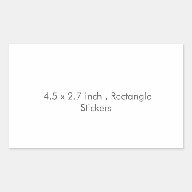 Custom Rectangle Stickers, Format: Sheet of  Rectangular Sticker (Front)