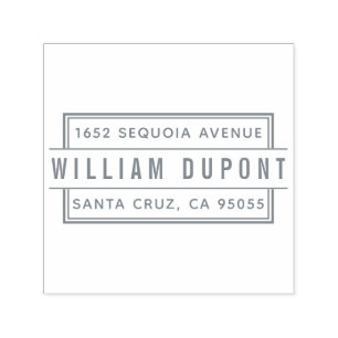 Custom Rectangular Single Person Return Address Self-inking Stamp