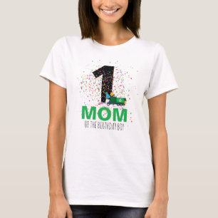 Custom Recycling Garbage Truck Birthday Party Mum T-Shirt