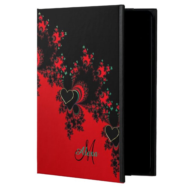 Custom Red Black Heart Fractal iPad Air 2 Case (Front)