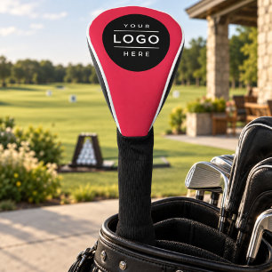 Custom Red Business Logo Branded Driver Golf Head Cover