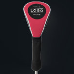 Custom Red Business Logo Branded Golf Head Cover<br><div class="desc">A professional custom branded golf head cover for your business features your logo design. Red background colour can be modified. Please contact the designer for assistance with personalising this or other promotional items at kathleen@plushpaper.com</div>