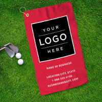 Custom Red Business Name and Logo