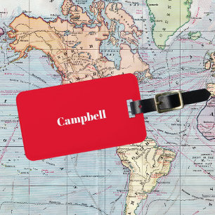 Custom red business sharp acrylic luggage tag