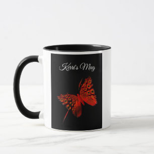 Custom Red Butterfly Mug