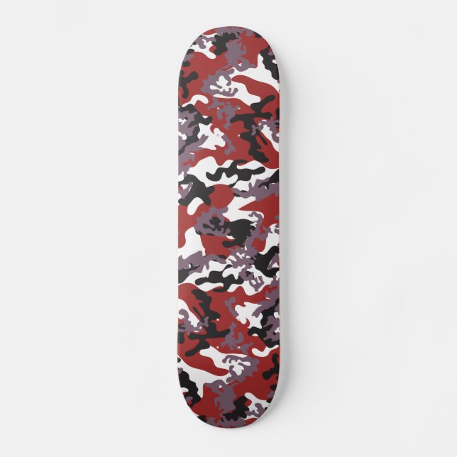 Custom Red Camo Skateboard (Front)