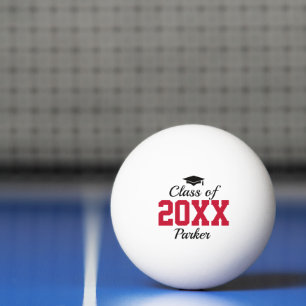 Custom Red Class of 2026 Graduation Ping Pong Ball