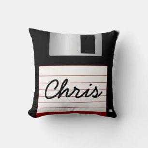 Custom Red Classic 3.5" Floppy Disc Pillow