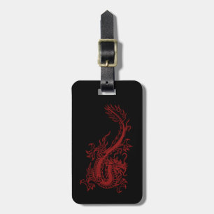 Custom Red Dragon Glaurung Luggage Tag